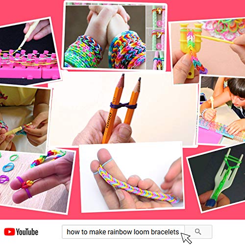 11900+ Rainbow Loom Rubber Bands Refill Bracelet Loom Kit with Charms & Colorful S Clips, in 40+ Colors - Thumbnail 6