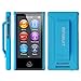 Minisuit JAZZ Slim Shell Case with Belt Clip + Screen Protector for iPod Nano 7 or 8 / 7th or 8th Gen (Rubberized Blue)