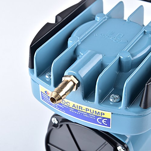 HEALiNK DC 12V 68LPM/Min 1078GPH 35W Aquarium Air Pumps Compressor Aerator for Aquaculture Fish Pond