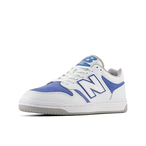New Balance Men's 480 V1 Sneaker, White/Royal Blue, 8