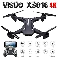 AKDSteel Vi-SUO XS816 Optical Flow Positioning 4K 720P Dual Camera WiFi FPV RC Drone Gesture Shooting Selfie Drone VS XS809HW XS809S E58 1 Battery