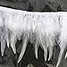 Shekyeon 10yards/lot Rooster Hackle Feather Trim Costume Dress Decoration DIY Craft Feather(White)