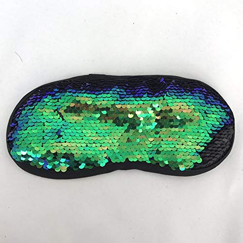 Connia Hot New SPA Eye Mask Latest Custom Blindfold Mermaid Sleep Sequin Eyeshade (21×9.6cm/8.3''×3.8'', C)