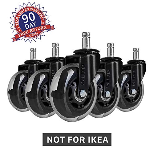 CLATINA Heavy Duty Office Chairs Wheels Replacement for Hardwood Floors