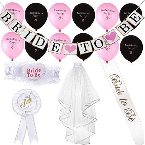 Youlng Bachelorette Party Decorations Accessories Bride to Be Set and SashBridal Shower Supplie
