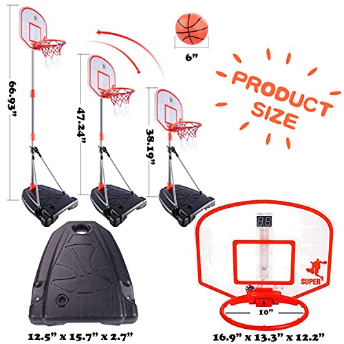 Liberty Imports Junior Electronic Basketball Hoop Stand Indoor