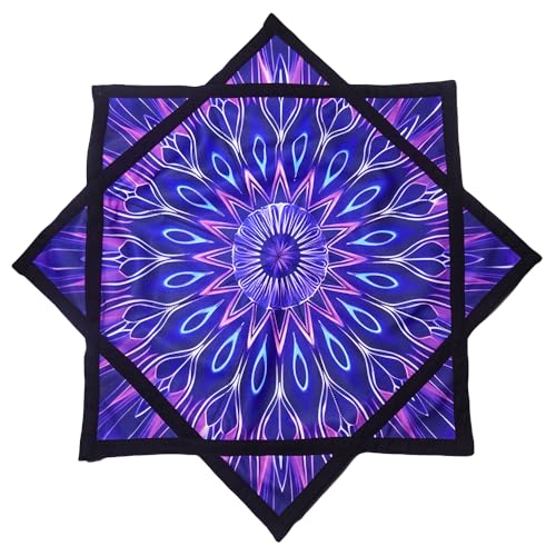 BVCY Flow Star Beginners Flow Star Spinning Cloth Easy to Rotate Sided Print Juggling and Skill Toy Dapo Star Starry Blue&Pink (R02-style5)