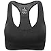 MIRITY Women Racerback Sports Bras - High Impact Workout Gym Activewear Bra Color Black Grey Green Size M