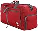 Bago Large Foldable Duffel Bags for Traveling Women & Men - 80L Packable Duffle Bag for Travel with Shoe Compartment - Water Repellant, Heavy Duty, Lightweight Folding & Collapsible (Red)