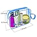 TSA Approved Toiletry Bag with Durable Zipper, Clear Toiletry Bag for Liquid Bottles/Cosmetic 3-1-1 Travel Toiletry Bag with Handle Strap, Quart Size Carry on Makeup Pouch 3 Packs (LAN)