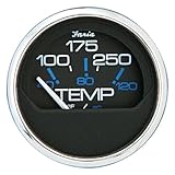 Faria 13704 Chesapeake Black 100-250°F Water Temp Gauge