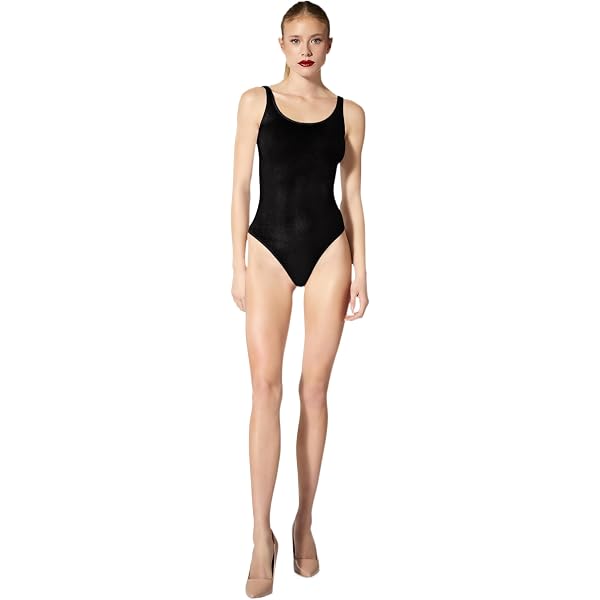 Women's Stretch Cotton Bodysuit - Metallic & Cotton Camisole Short Unitard For Dance, Gymnastics, Plus Size