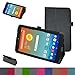 AT&T Trek HD Case,Mama Mouth PU Leather Folio 2-folding Stand Cover with Stylus Holder for 8" AT&T Trek HD 8 inch 4G LTE Tablet (Not fit AT&T Trek 2 HD 8 2016),Black