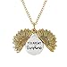 LIAOWY You are My Sunshine Engraved Necklace Sunflower Locket Necklace Pendant for Women Men Girls
