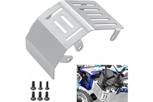 UURCSKY Stainless Steel Guard Armor Protector Skid Plate for LOSI 1/4 Promoto-MX Motorcycle Upgrade Parts Accessories（Silver）