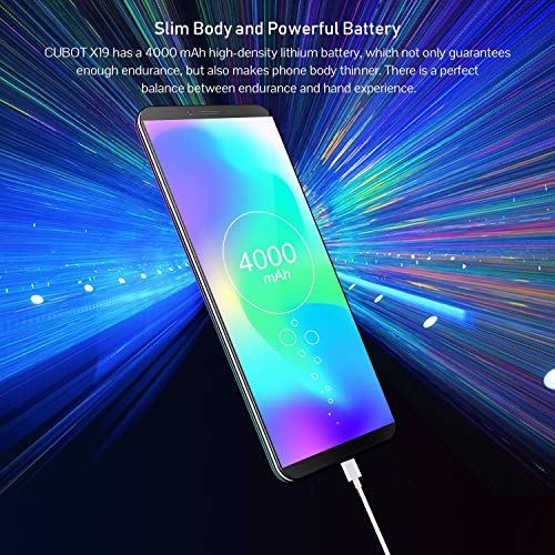 4G Unlocked Smartphone, Cubot X19, 5.93 inch FHD, Android 9.0, 4GB+64GB, Dual SIM, 4000mAh, 8MP+16MP, Face Unlock Finger Print (Black) - Thumbnail 3