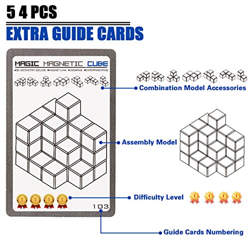 Aitey Magnetic Building Blocks, Magnetic Tiles for Kids Educational Toys Stress Relief Toy Games Square Cube Magnets develops intelligence