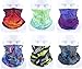 Delicol 6pcs Assorted Seamless Outdoor Sport Bandanna Headwrap Scarf Wrap(9 Color Choices) (style 10)