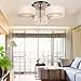 LOCO Acrylic Chandelier with 3 Lights (Chrome Finish) Flush Mount Chandeliers Modern Ceiling Light Fixture for Hallway, Entry, Bedroom, Living Room