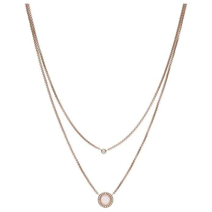 Fossil Damen-Ketten mit Anhänger & Anhänger Edelstahl zirkonia JF03057791