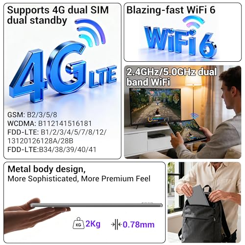 MIVASOLO Tablet 14 Pollici Android 15 Tablet 5G WiFi,Octa-Core 2.0Ghz,36GB RAM+512GB ROM/11580mAh/Face Unlock/OTG/GPS-Tablets in Offerta con Tastiera e Mouse,Grigio
