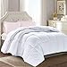 Brermer Soft Queen Goose Down Alternative Comforter, All Seasons Puffy Warm Duvet Insert with 8 Corner Tabs, Luxury Reversible Hotel Collection, 88