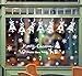 jollylife 366PCS Christmas Snowflake Window Clings Decorations - Santa Clause/Elf/White Baubles/Bells Decals - Winter Wonderland Xmas Party Decor（11 Sheets）