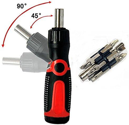 Precision Screwdriver Set, DIY Series Ratchet and Multi-Bit Screwdriver Set with magnetic bit holder - 14 Pieces