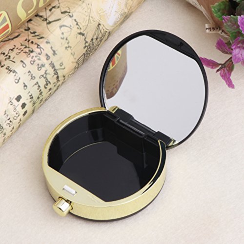 Hukai Beautiful Perfume Bottle Shape Contact Lenses Case Box Container Sunny (Black)
