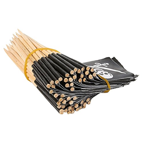 image for DelightBox 200 Count Pirate Flag Picks - Party Cocktail Toothpicks for