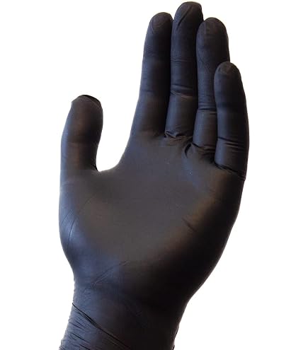 Safety Zone GNPR-LG-BK GNPR Standard Glove, Textured, Powder-Free
