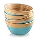 Francois et Mimi Pure Bamboo Small Bowl Set with Natural Rim, 4