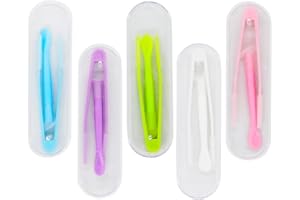 MorTime 5 pcs Portable Contact Lens Stick Tool Case Set (Inserter/Remover+Tweezer with Soft Tip)