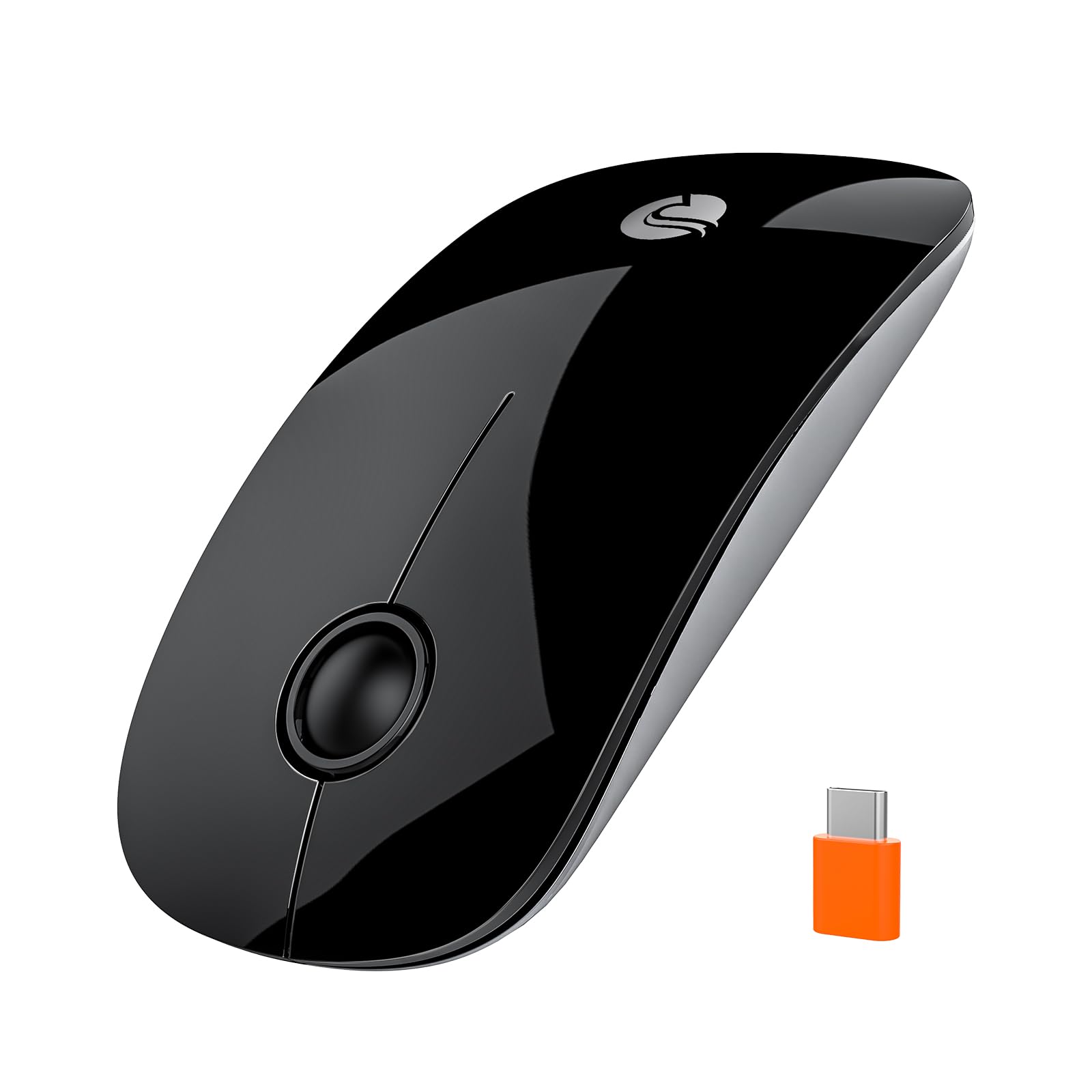 Photo 1 of RAPIQUE R306C USB C Wireless Mouse, Type-C 2.4GHz Portable Computer Mouse, Silent Click, Ultra-Slim, 3 DPI Levels, 480 Hours Battery Life, for USB-C Laptops, MacBook, iPad, Tablet, Android – Black