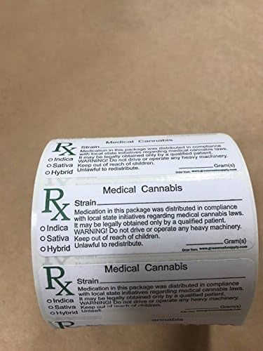 1000 Medical Marijuana Cannabis Rx LABELS ALL STATES 420 Stickers