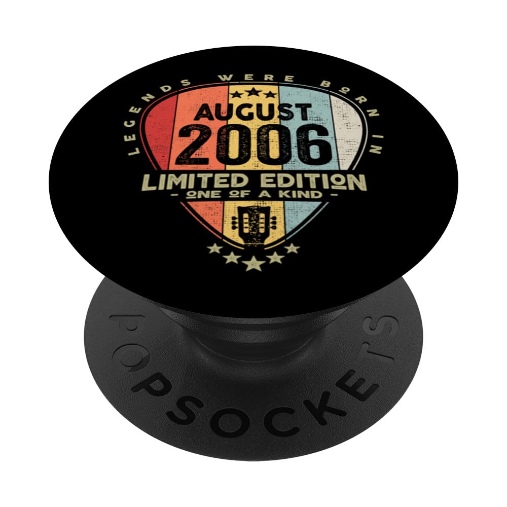 Guitar Pick - Legends Were Born In August 2006 Guitar PopSockets Swappable PopGrip