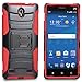 Circlemalls [Combo Holster] And Built-In Kickstand Case Hybird Shockproof Phone Cover And Stylus Pen Compatible For [ZTE Zmax 2] With [Premium Screen Protector]-Red