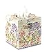Bellaa Big Butterfly Square Tissue Box Holder Cover Paper Napkin Dispenser Home Office Car Top Lid Wooden Hinged Refillable Any Box Can Fit