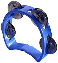 Stagg TAB-MINI/BL Plastic Cutaway Mini Tambourine with 4 Jingles - Blue
