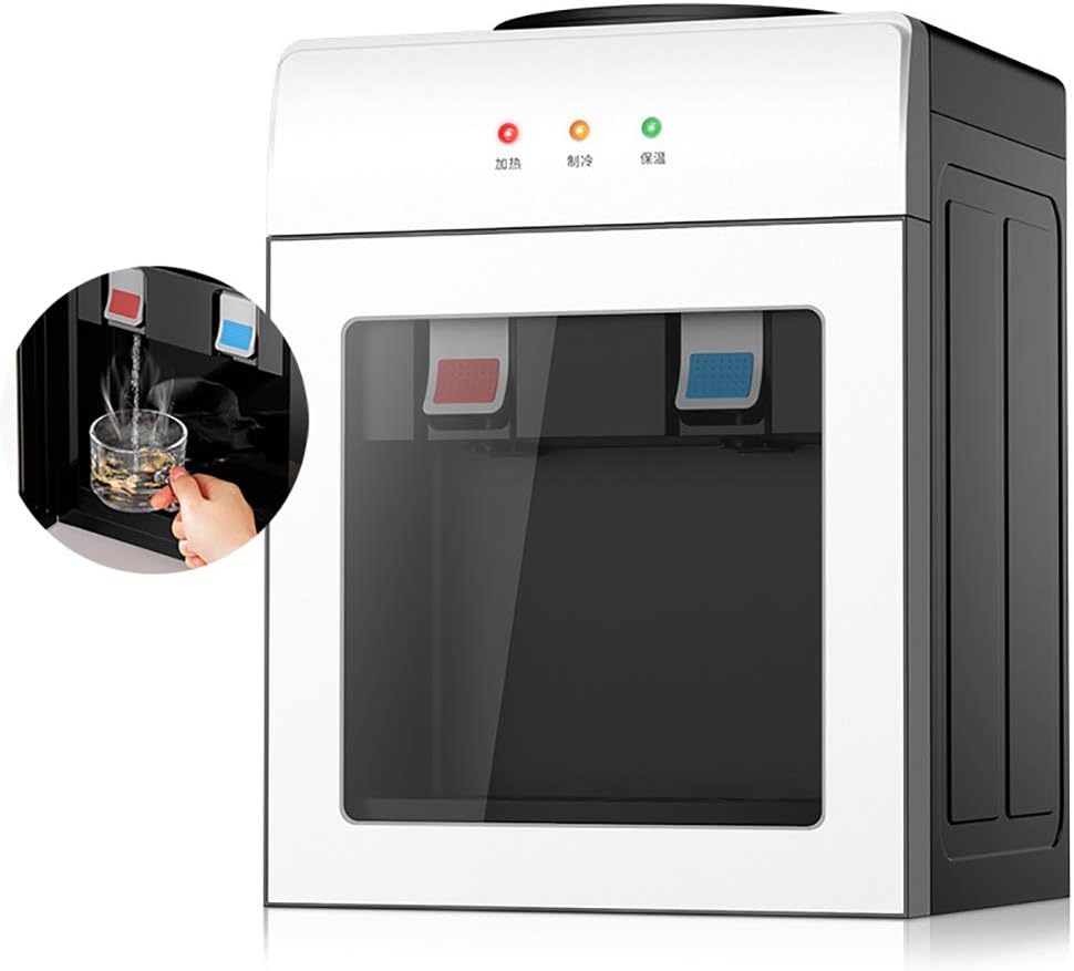 AURALLL Water Dispenser, Desktop Electric Kettle Countertop Water Cooler Dispenser for Office, Home, RV, Outing, School, Etc,Silver