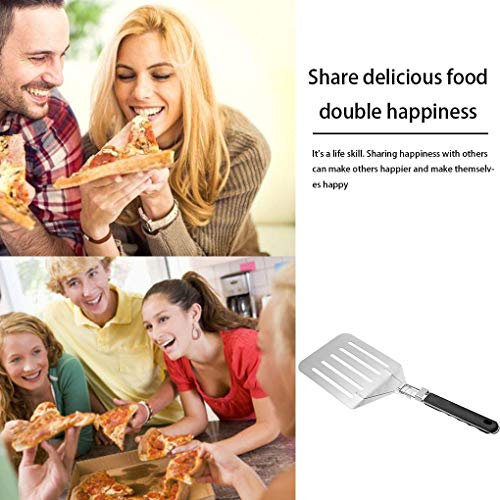 Guangcailun Folding Pizza Peel RVS Pizza Peel staal vouwen pizza met Inklapbare handgreep Cake Spade Keuken Tool - Afbeelding 4