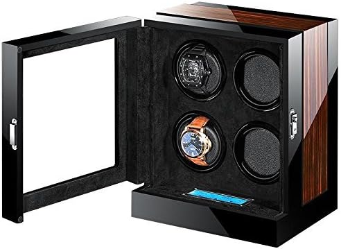InnerTeck Wooden 4+0 Automatic Watch Winder Storage Box with LCD Touch Screen
