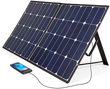 Bougerv ソーラーパネル 100w Usbポート 折りたたみ ソーラーチャージャー 12v 18v ソーラー充電器 高効率