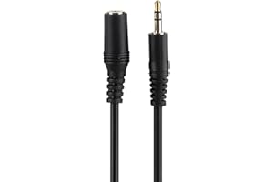 Tomantery 3.5mm Male to Female Audio Extension Cable HiFi Sound Quality for Smartphone Stereo Music Lovers Black PVC 10m (15m