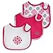 Yoga Sprout Unisex Baby Cotton Bibs, Pink Medallion, One Size
