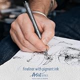 Staedtler 308 SB6P Pigment Liner Fineliner Set 4 + 2 Free Black view 11
