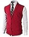 H2H Mens Casual Slim Fit V-Neck Button-Front Shawl Collar Vest With Pockets