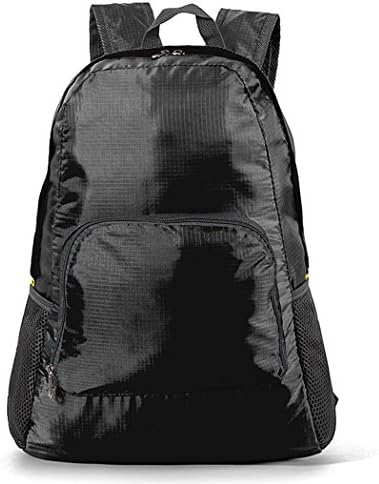 Arfurt Ultra Lightweight Water Resistant Packable Backpack, Small Handy Travel Hiking Daypack Foldable Camping Outdoor Bag for Men and Women, Black