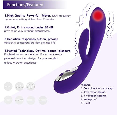 (DELIVERY IN 3DAYS) Heated G-S-pot and C-litoris Medical Grade Silicone V-ibrator -Wand Massager 35 Modes Rechargeable &amp; Waterproof(USA SELLER)