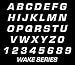 Boat & Jetski Registration Numbers - Domed/Raised Decal (16 pcs) White Center/Chrome Outline (Wake Series)